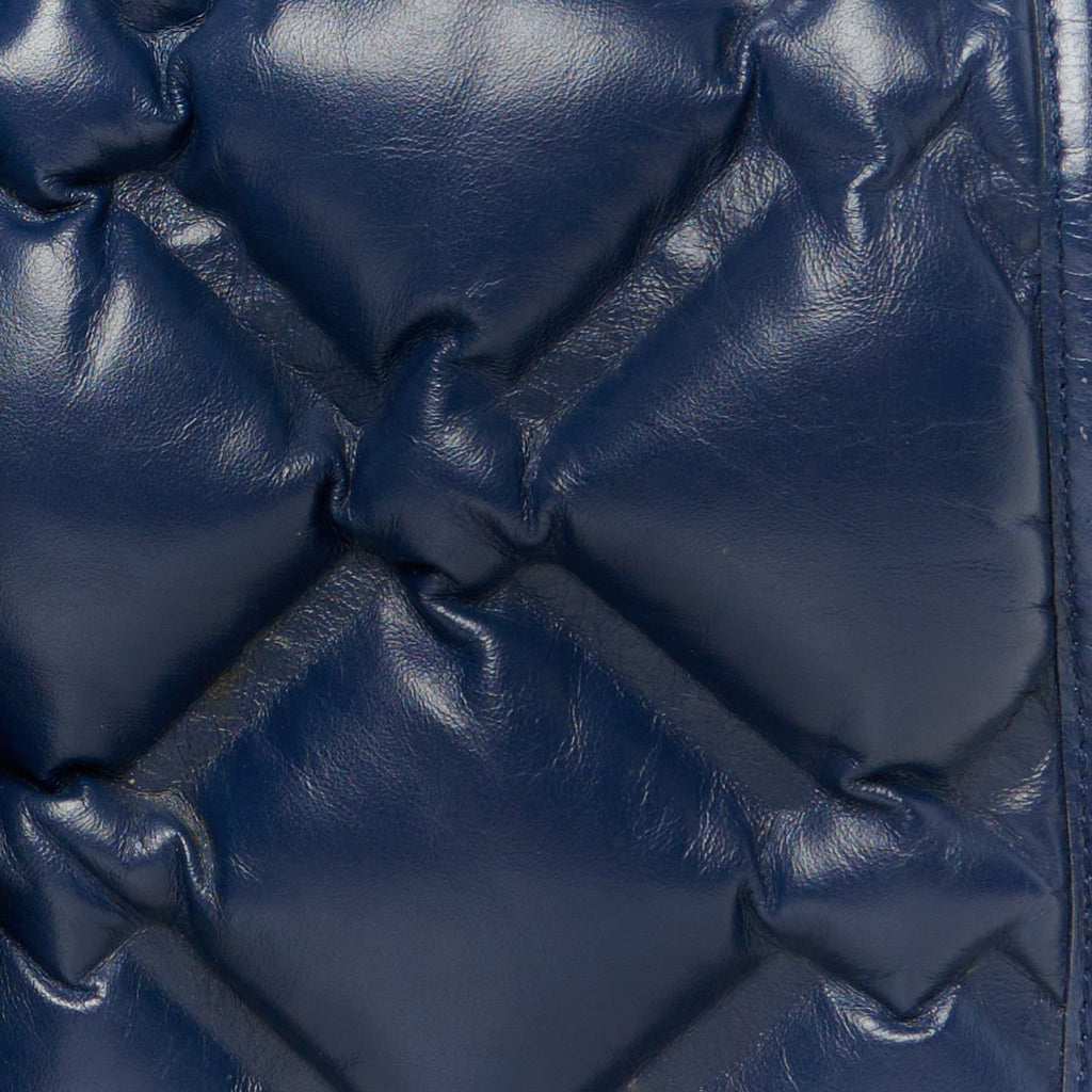Calfskin Quilted Large Chesterfield Flap Navy