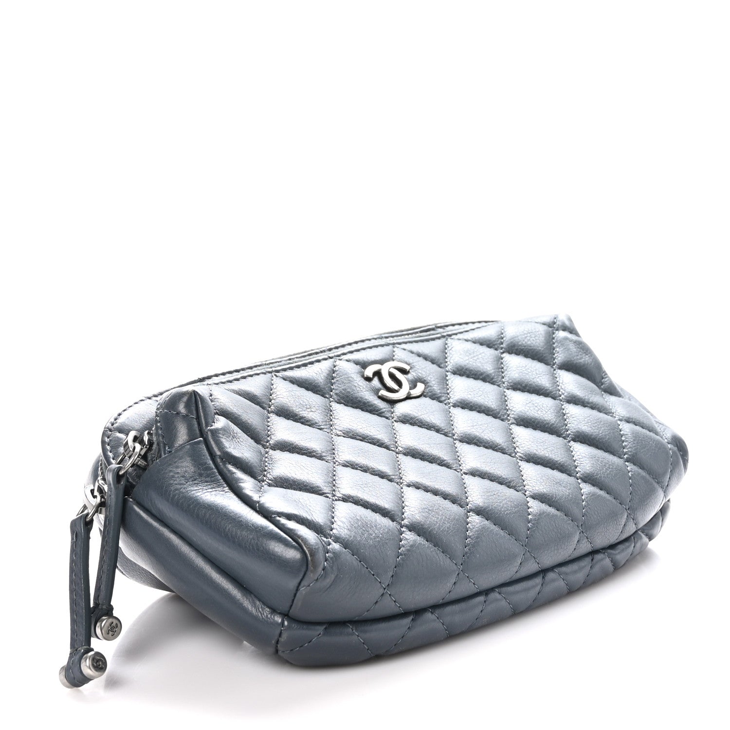 Calfskin Quilted Waist Bag Dark Grey