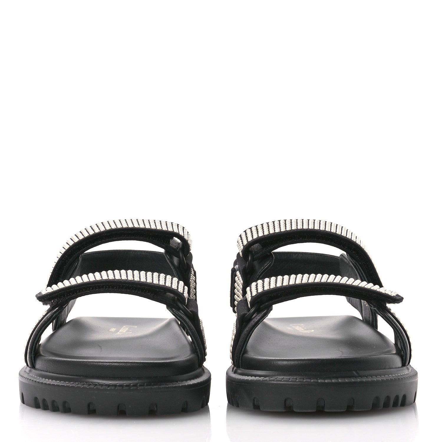 Lambskin Pearl Dioract 10mm Sandals 35 Black