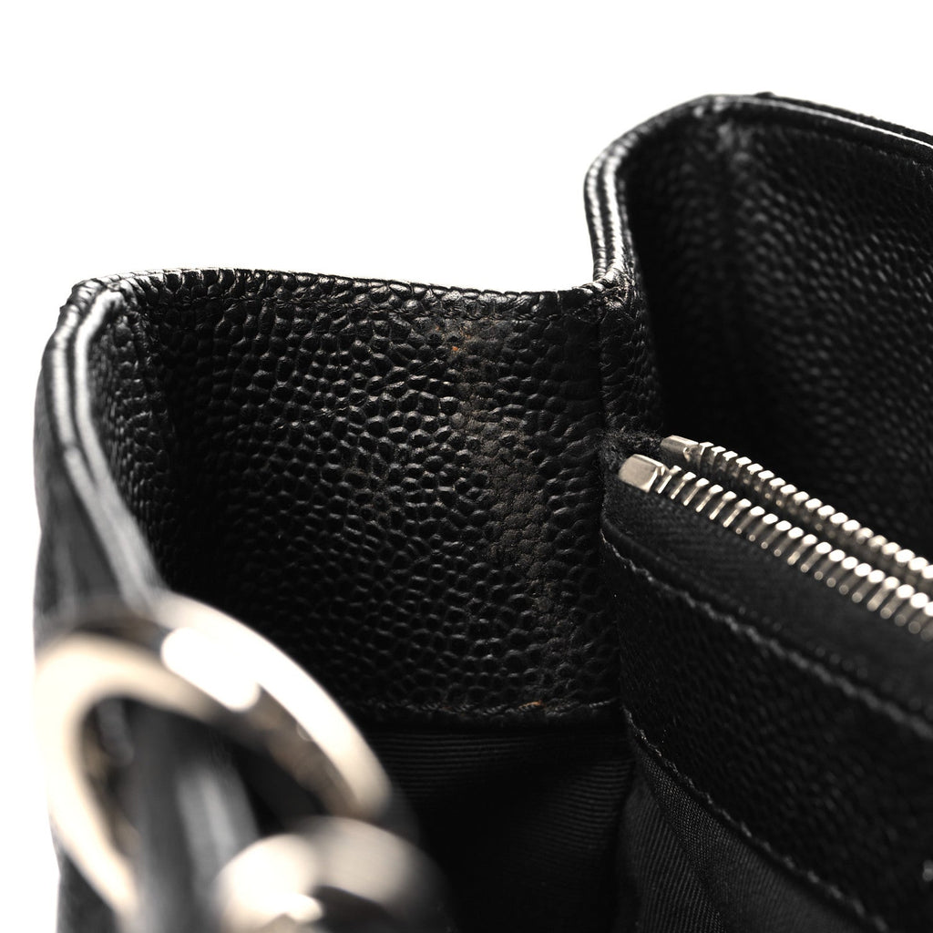 Caviar Quilted Grand Shopping Tote GST Black