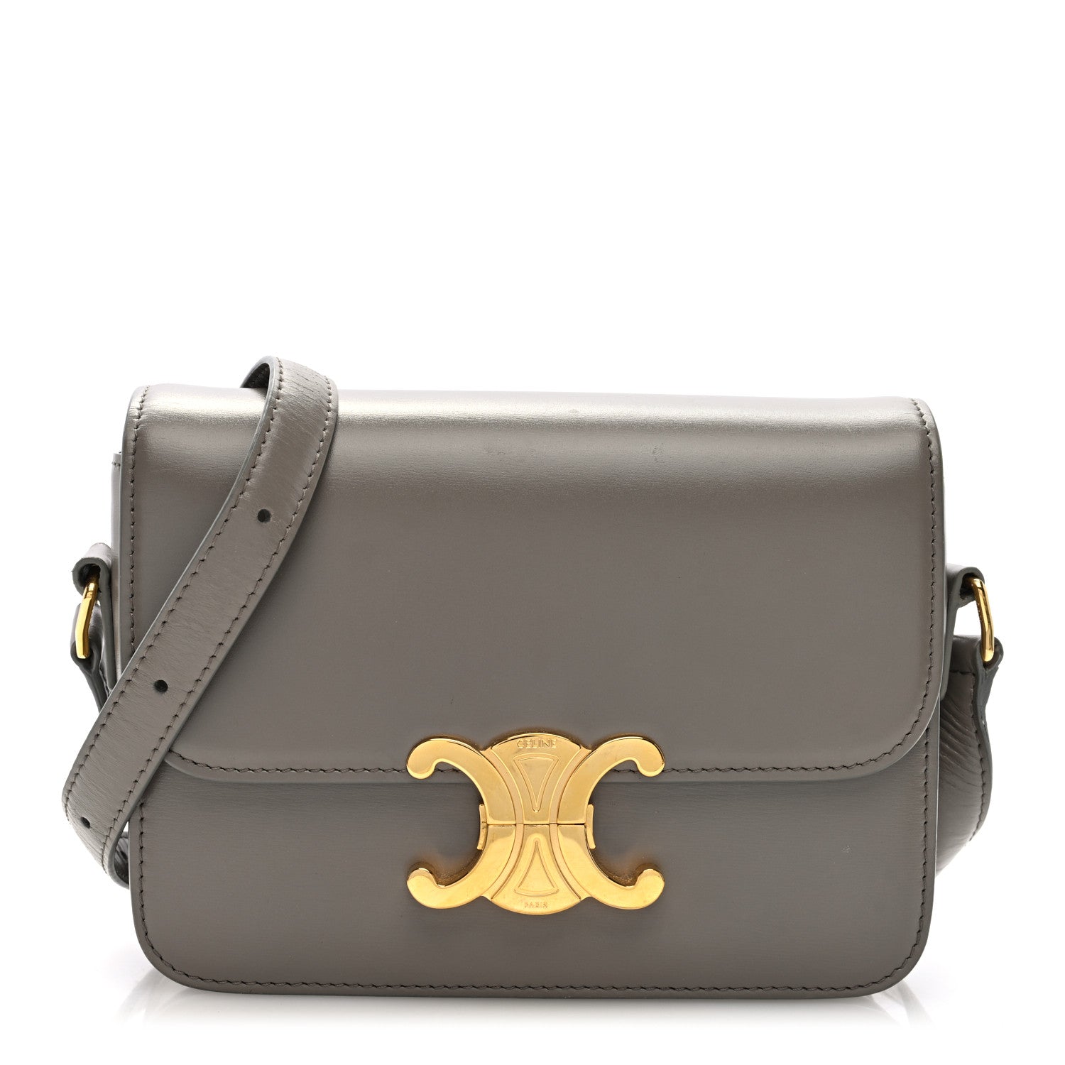 Shiny Calfskin Teen Triomphe Pebble