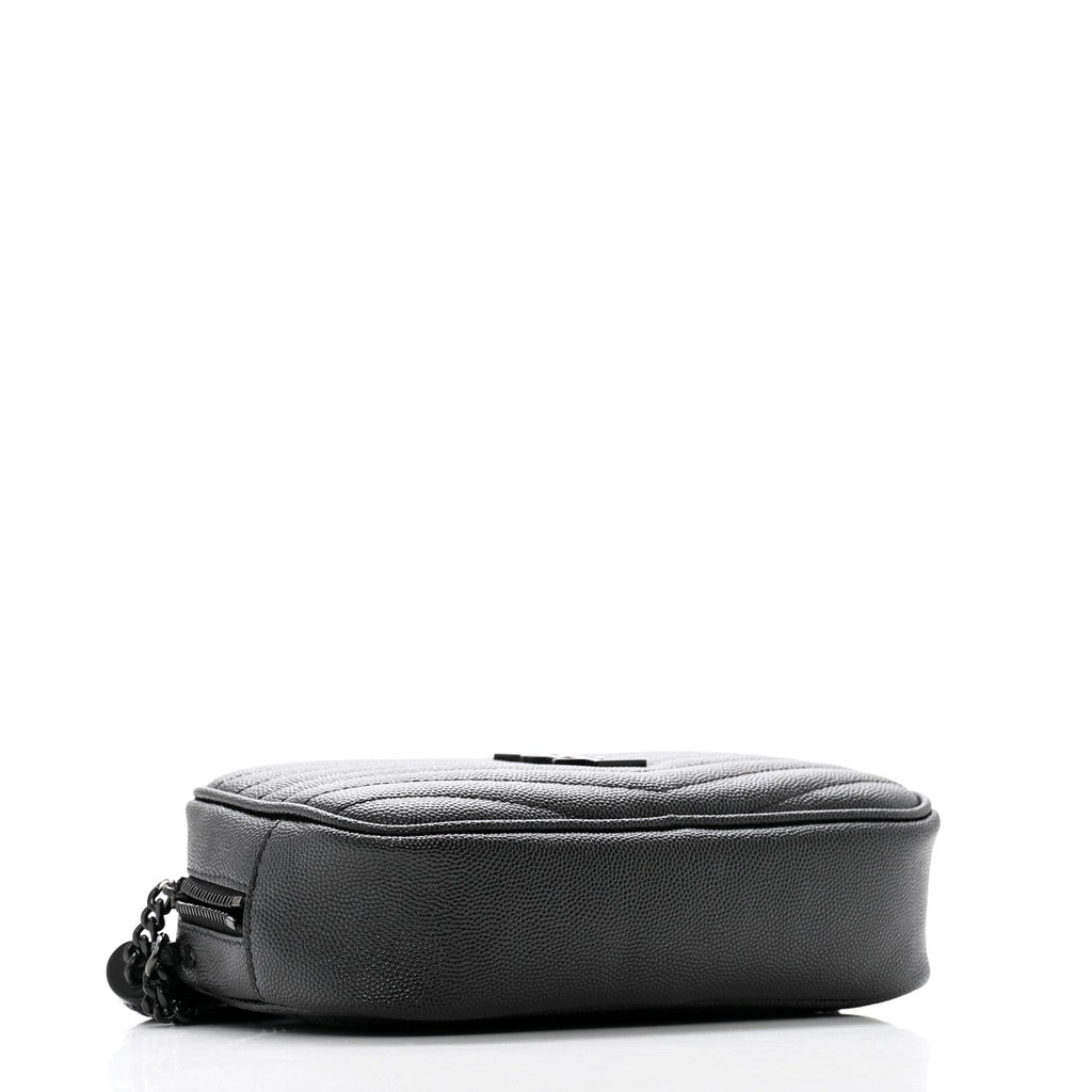 Grain De Poudre Matelasse Monochrome Monogram Mini Lou Camera Bag Black