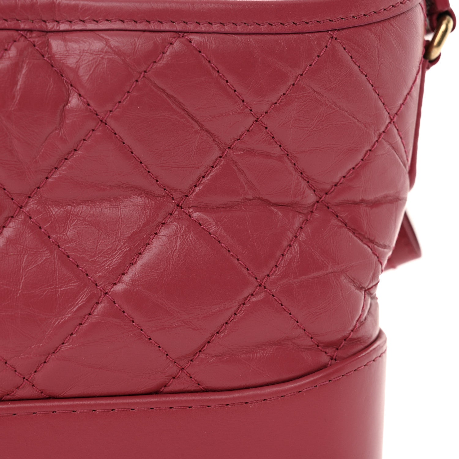 Aged Calfskin Quilted Small Gabrielle Hobo Fuchsia