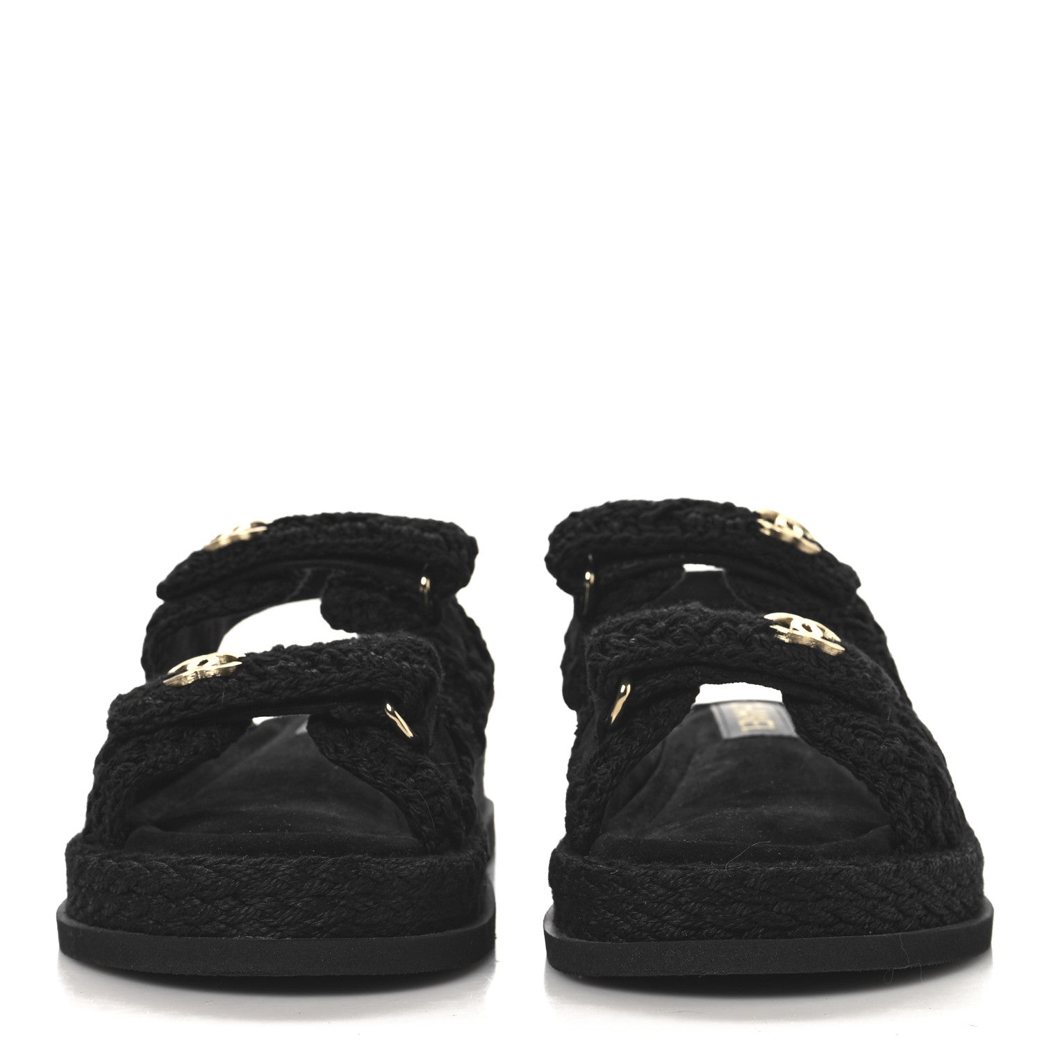 Crochet Velcro Dad Sandals 36 Black
