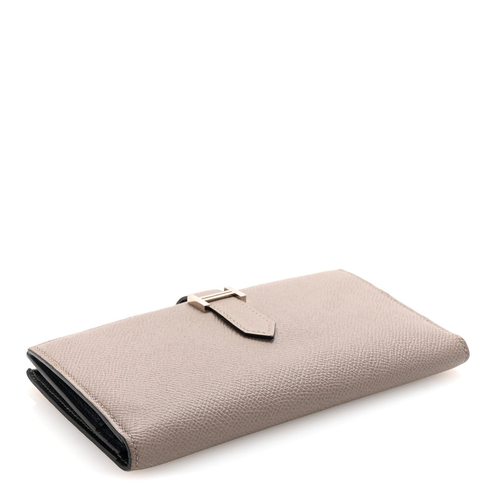 Epsom Bearn Gusset Wallet Gris Tourterelle Bleu Indigo