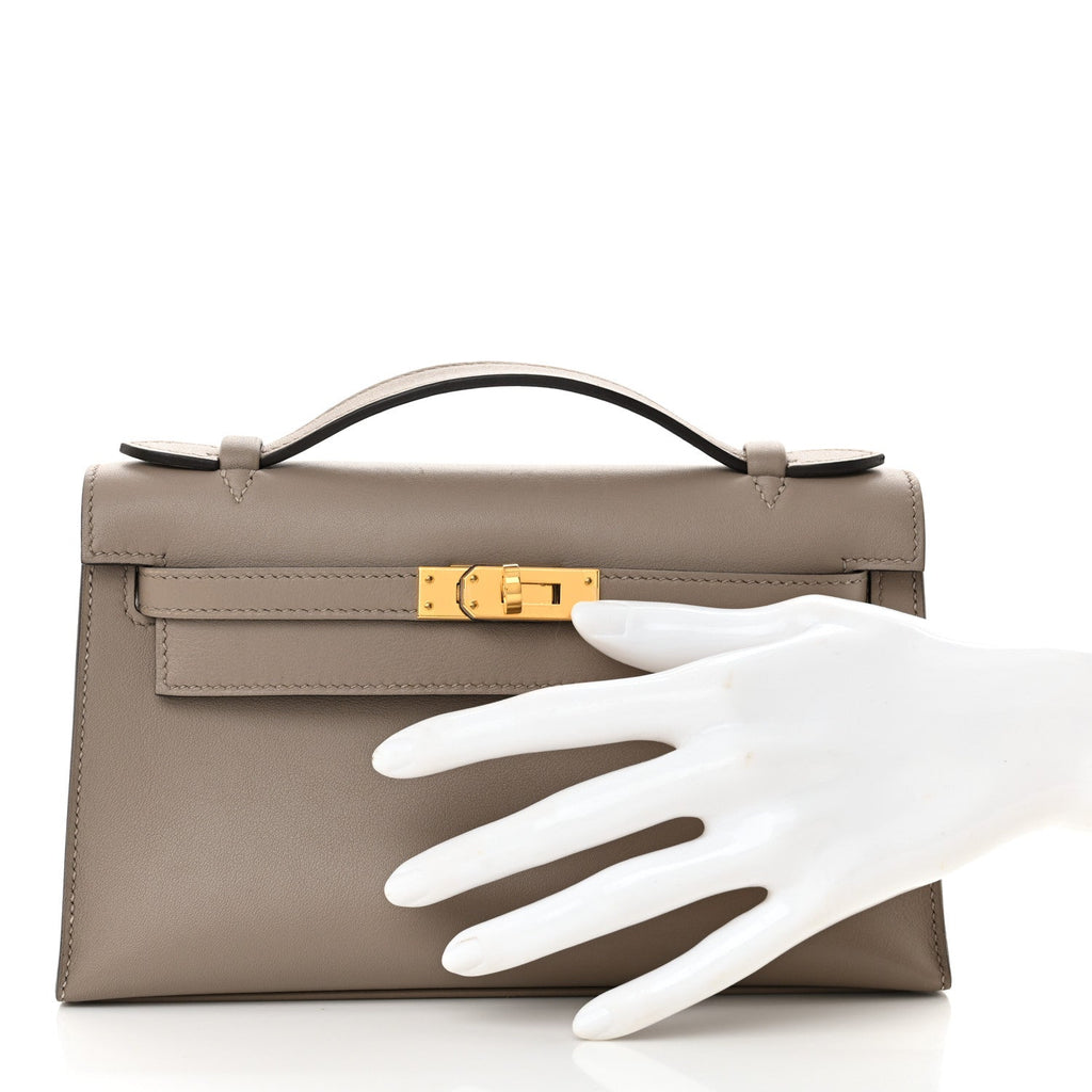 Swift Kelly Pochette Clutch Gris Asphalte