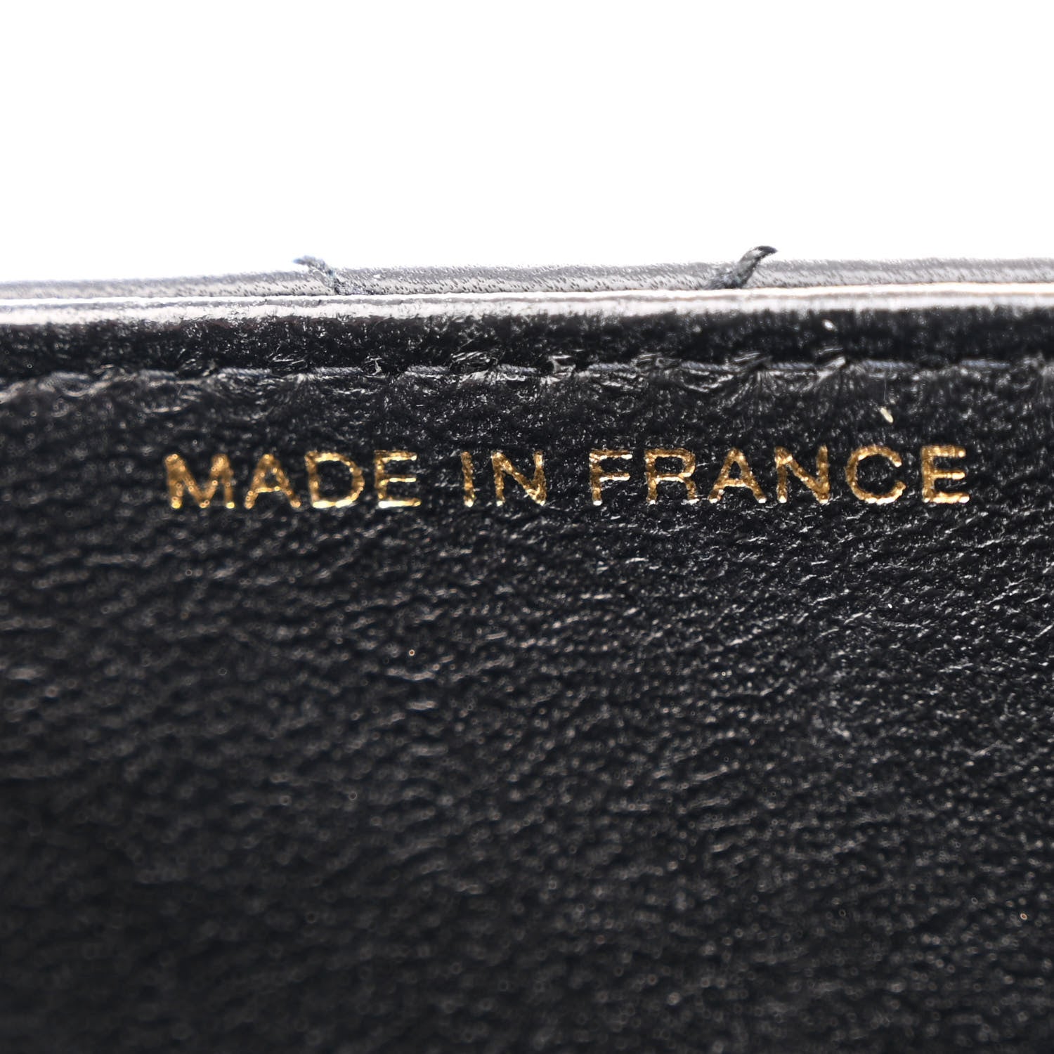Calfskin Stitched Medium Single Flap Black