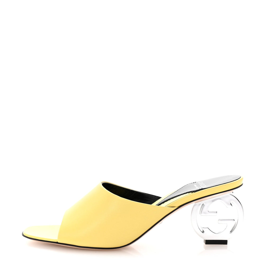 Malaga Kid Interlocking G Sandals 39.5 Banana