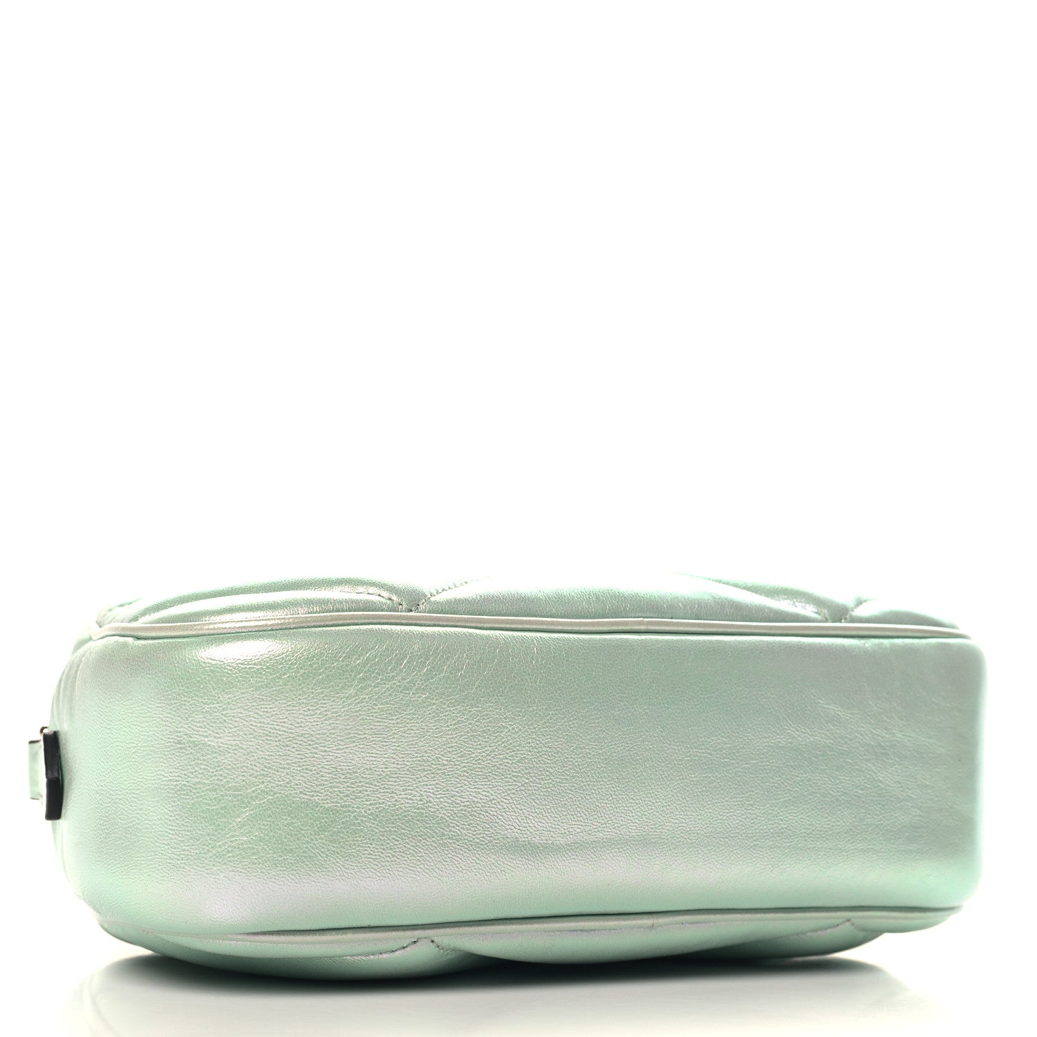Iridescent Nappa Chevron Matelasse Small GG Marmont Chain Shoulder Bag Iridescent Salvy Green