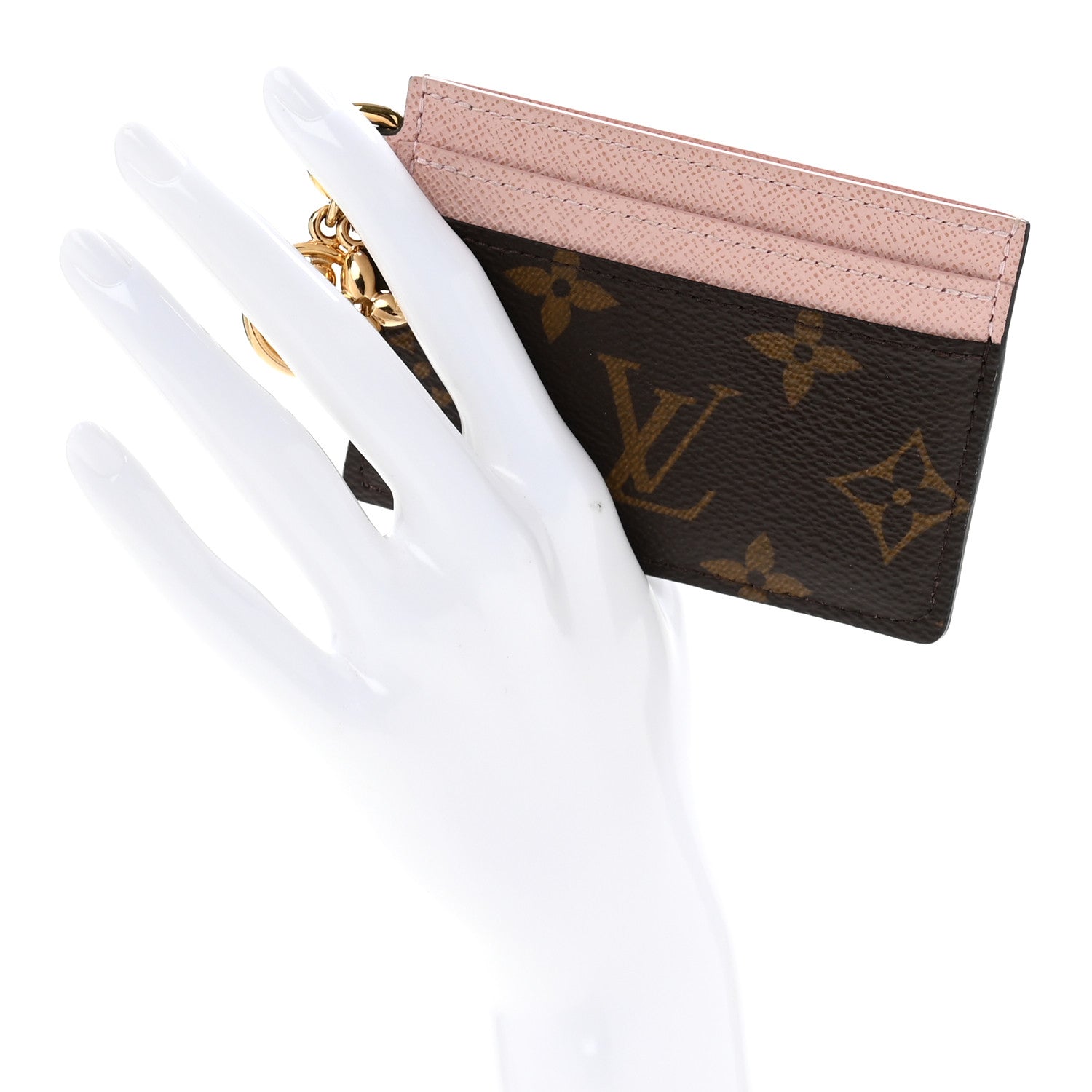 Monogram LV Charms  Holder Rose Ballerine