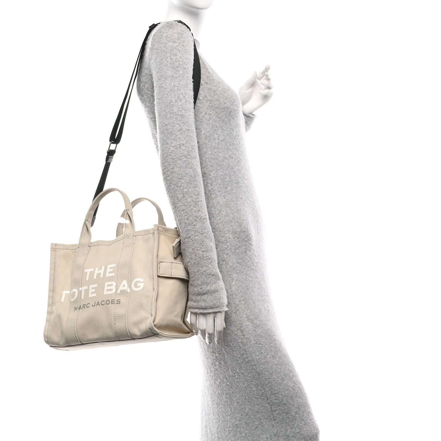 Cotton Canvas Medium The Tote Bag Beige