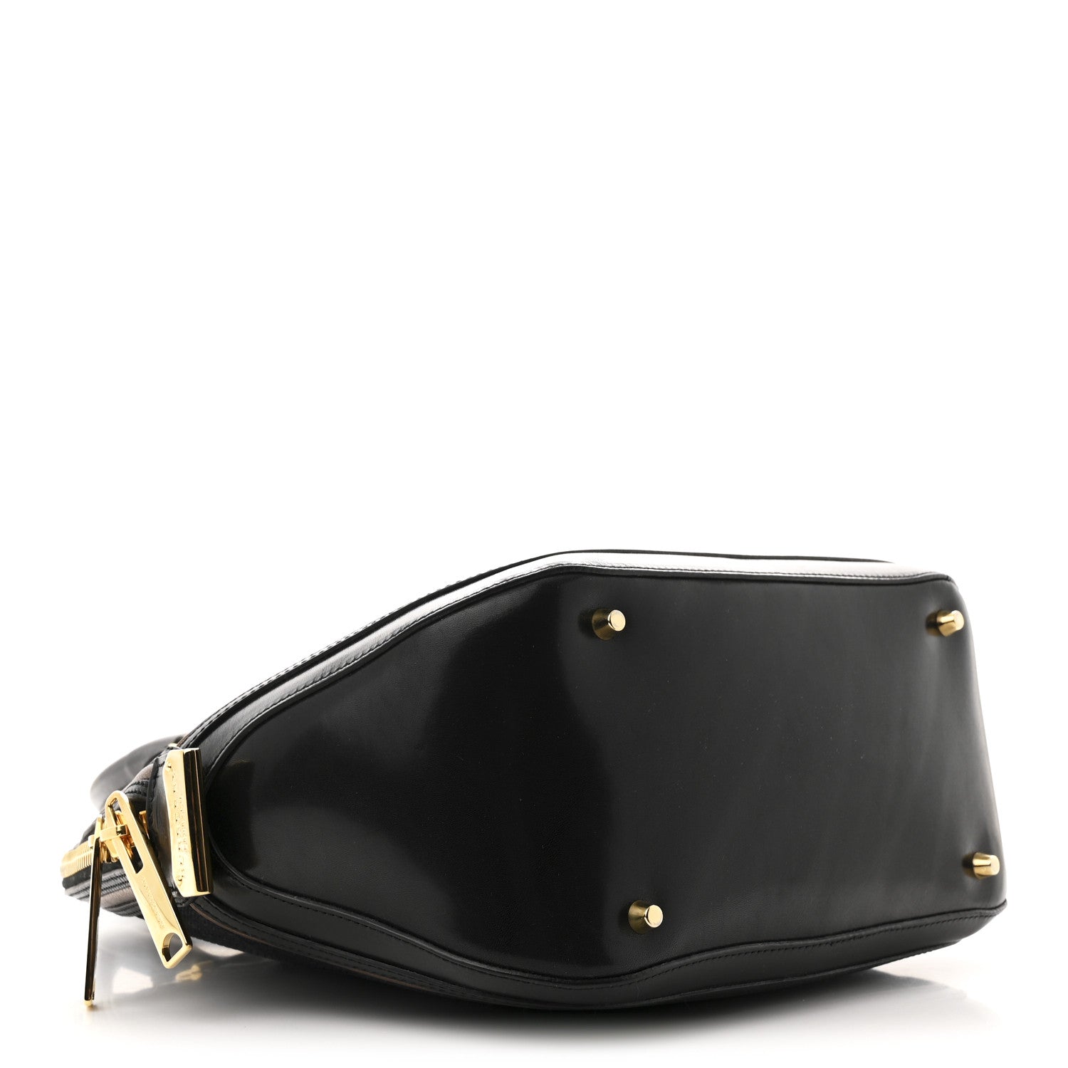 Prorsum Check Jacquard Orchard Bowling Bag Gold Black