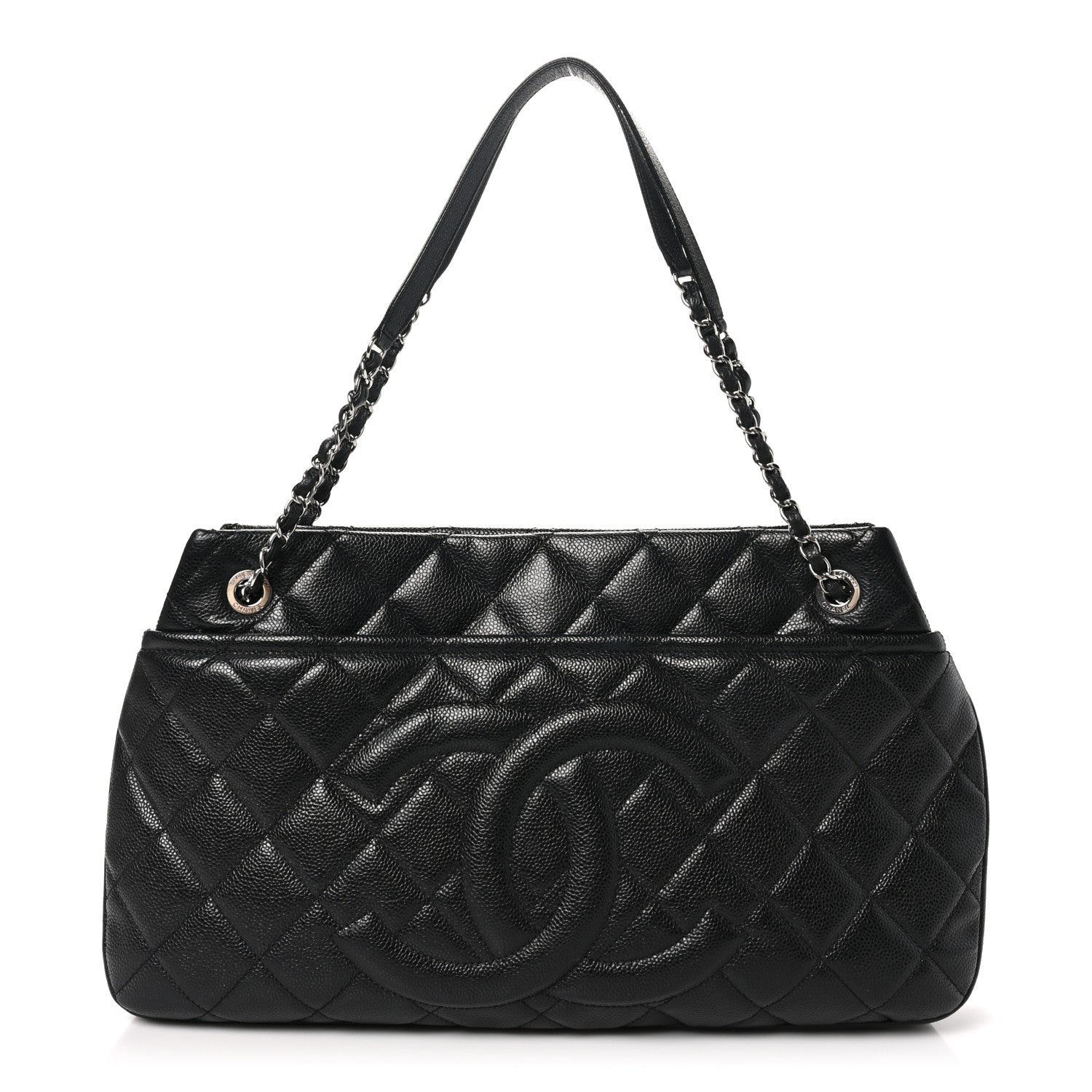 Caviar Quilted Timeless CC Soft Tote Black