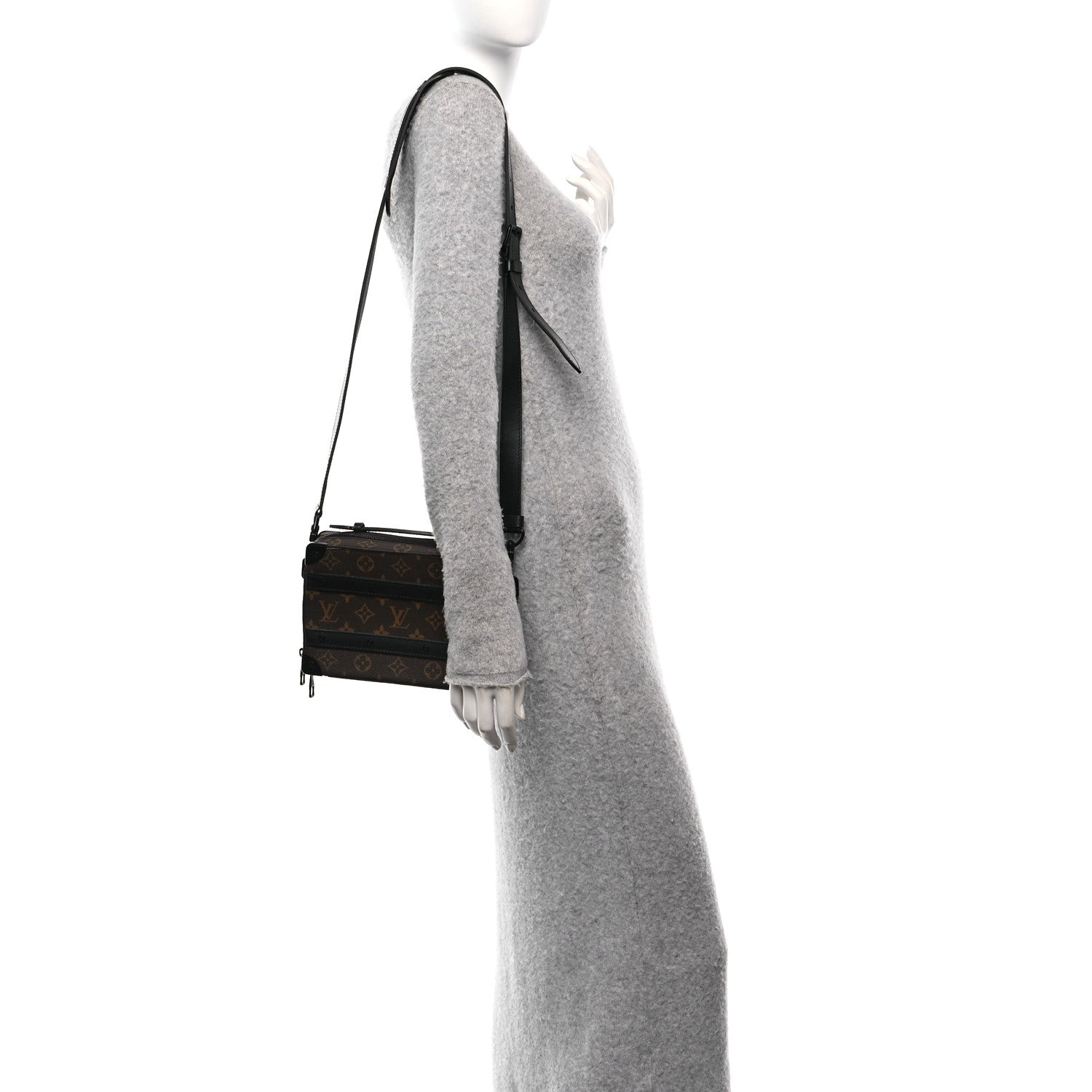 Monogram Macassar Handle Soft Trunk Black