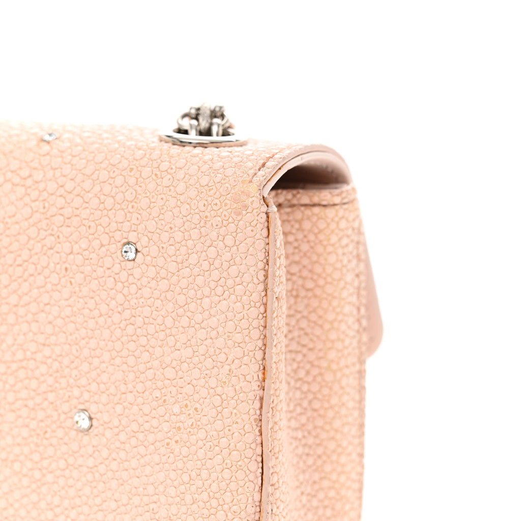 Galuchat Stingray Crystal Embellished 2.55 Reissue Mini Flap Light Pink