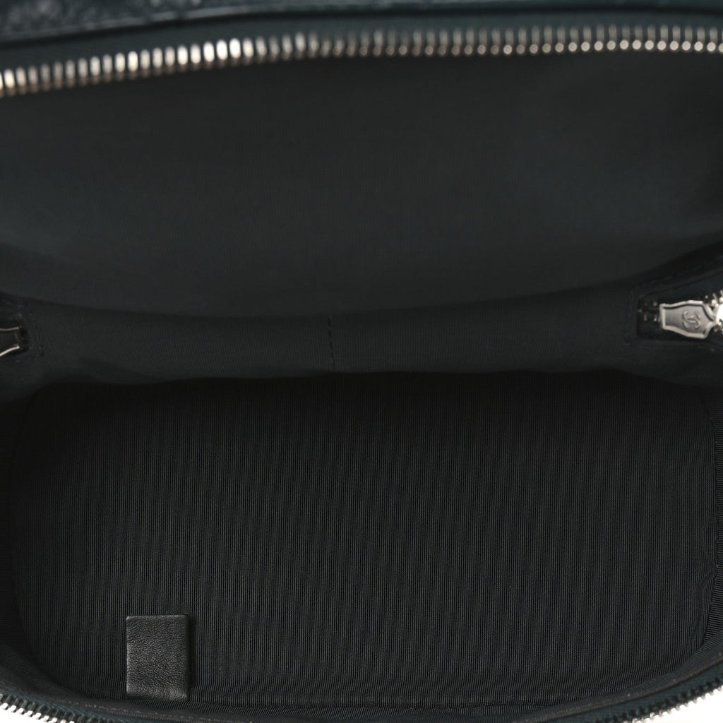 Crumpled Calfskin PVC Quilted Backpack Green