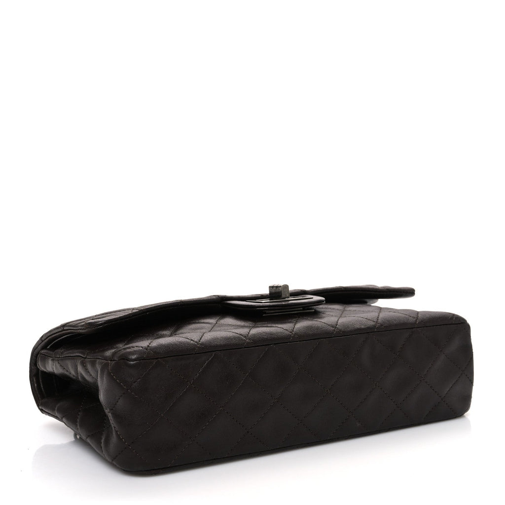 Lambskin Quilted Medium Hybrid Reissue Flap Brown