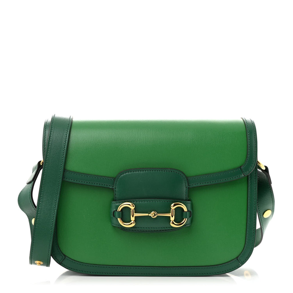 Azalea Calfskin Horsebit 1955 Shoulder Bag New Shamarock Emerald
