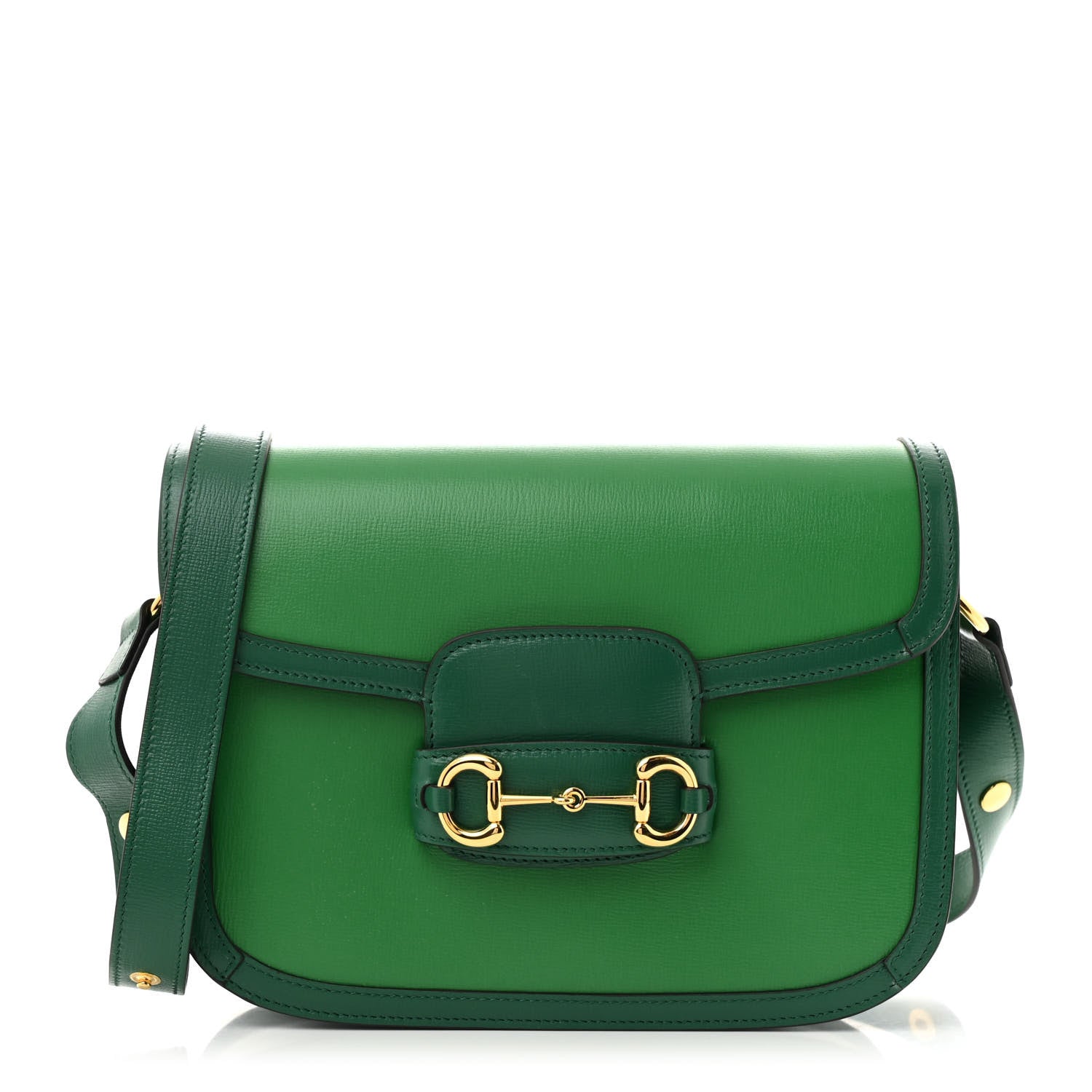 Azalea Calfskin Horsebit 1955 Shoulder Bag New Shamarock Emerald
