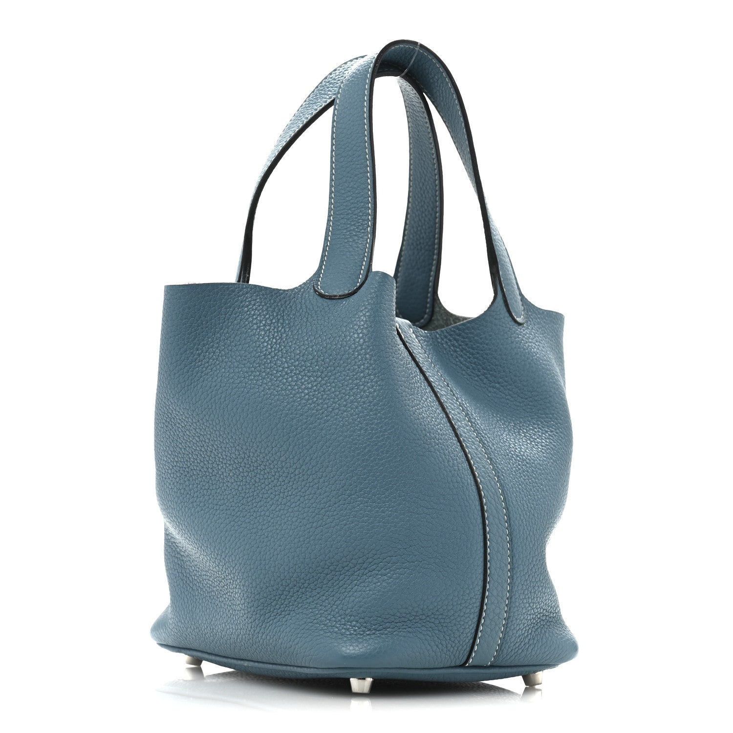 Taurillon Clemence Picotin Lock 18 PM Blue Jean