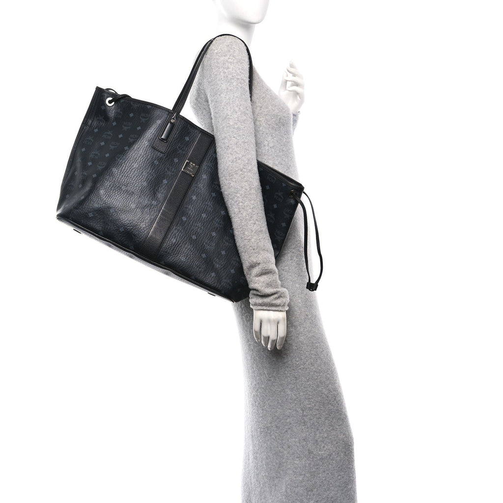 Visetos Large Liz Reversible Shopper Tote Black