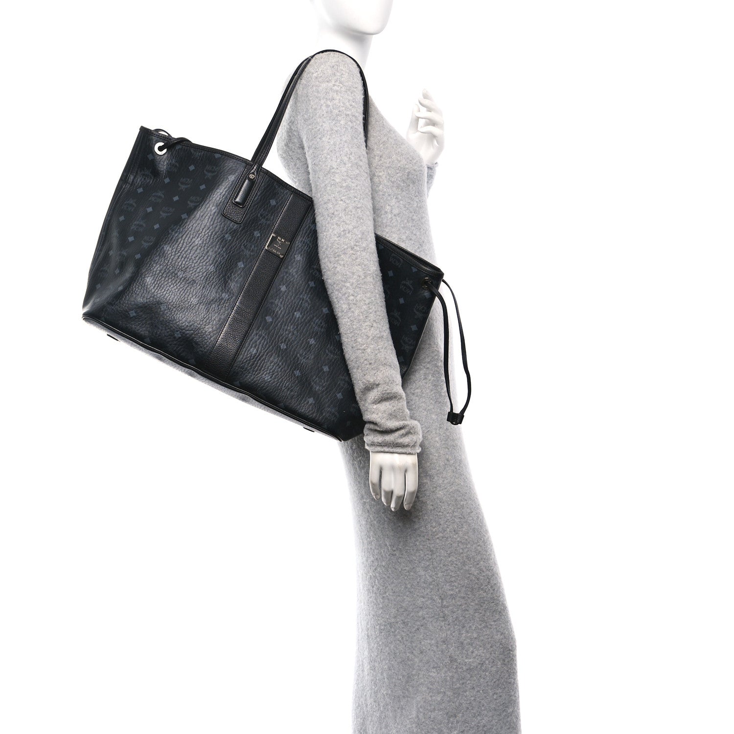 Visetos Large Liz Reversible Shopper Tote Black