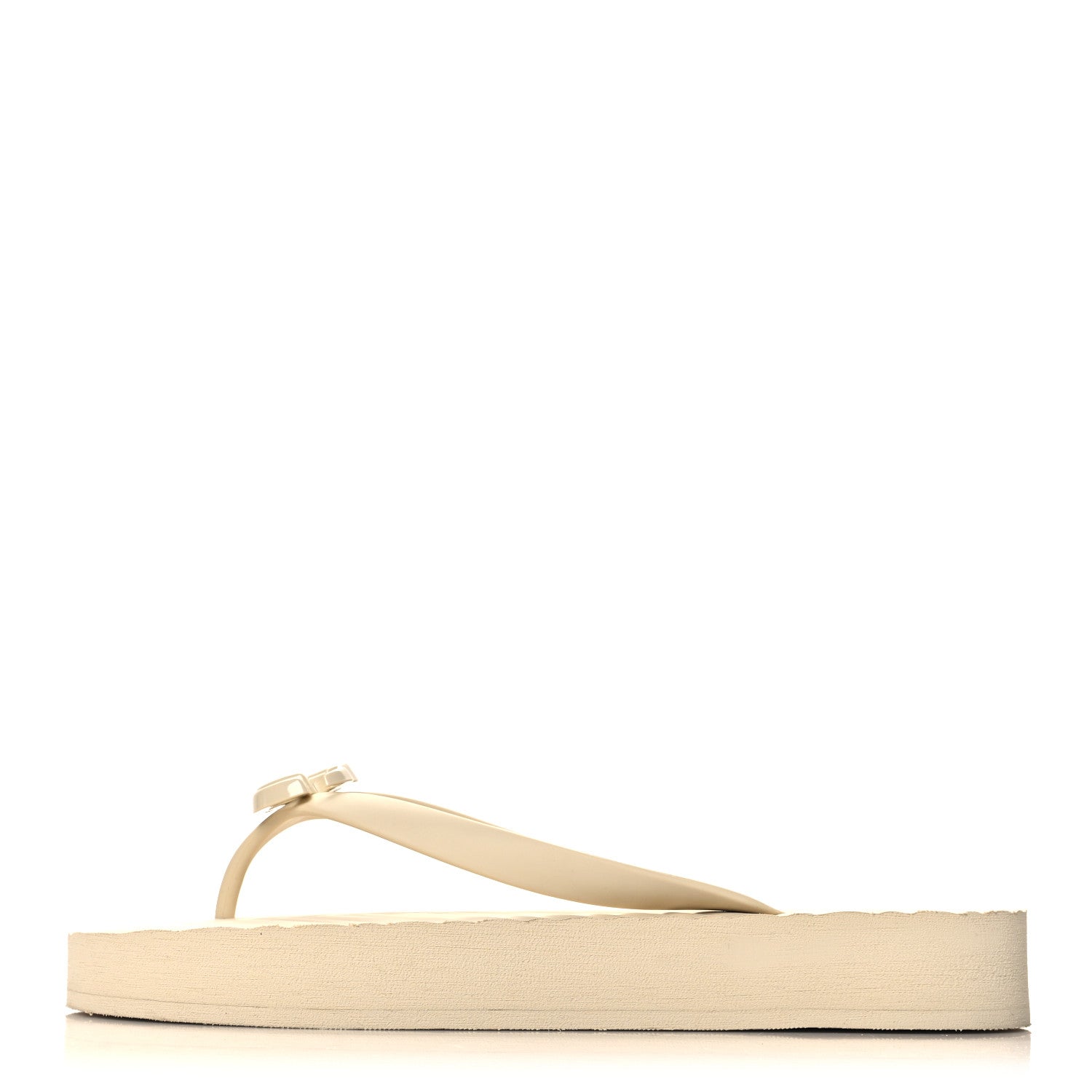 Rubber Chevron Womens GG Thong Sandals 41 Mystic White