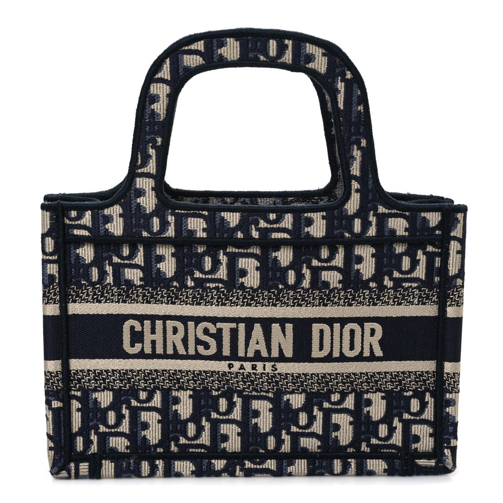 Oblique Mini Book Tote Blue Multicolor
