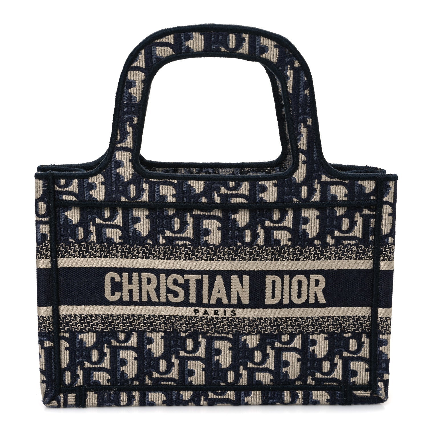 Oblique Mini Book Tote Blue Multicolor
