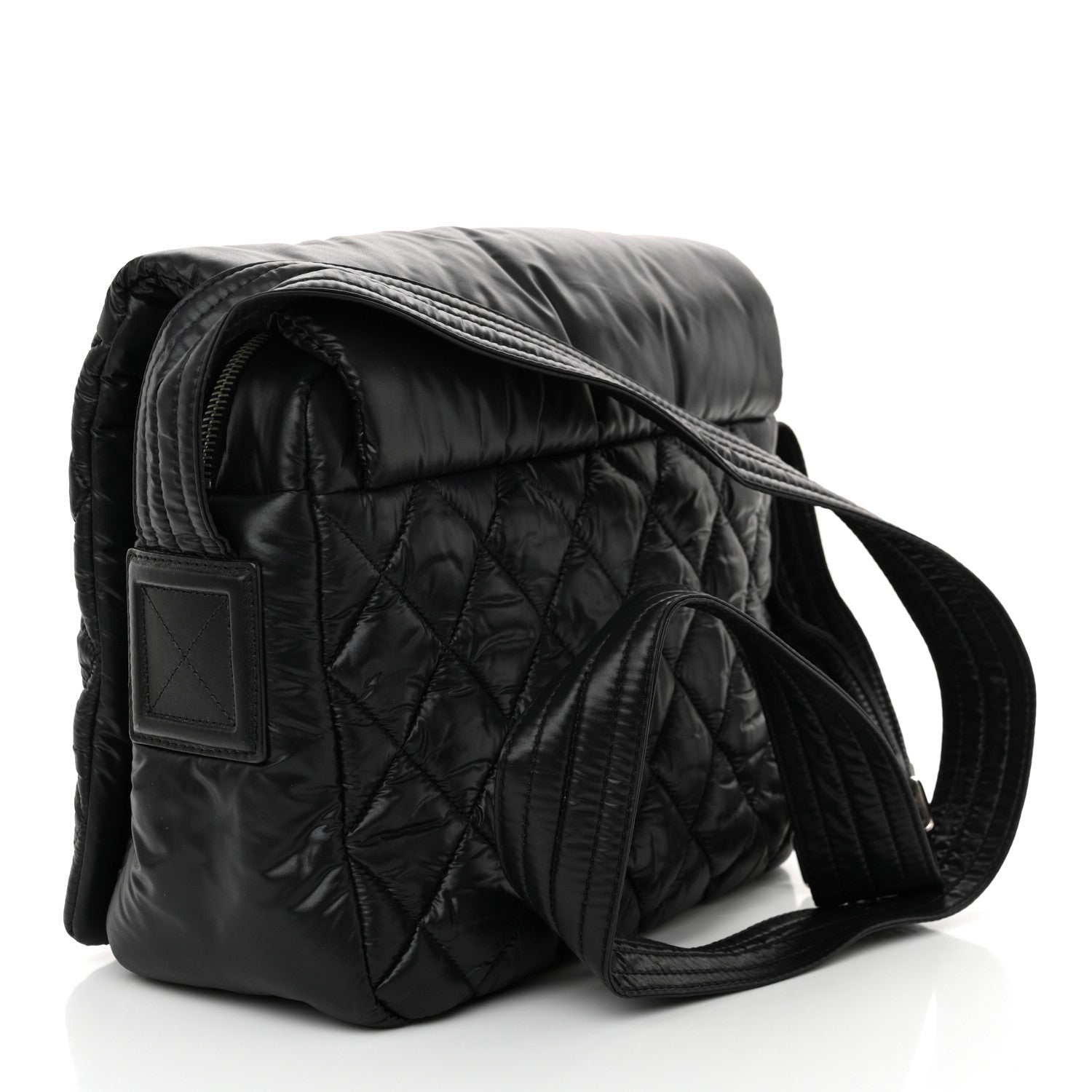 Nylon Small Coco Cocoon Messenger Bag Black