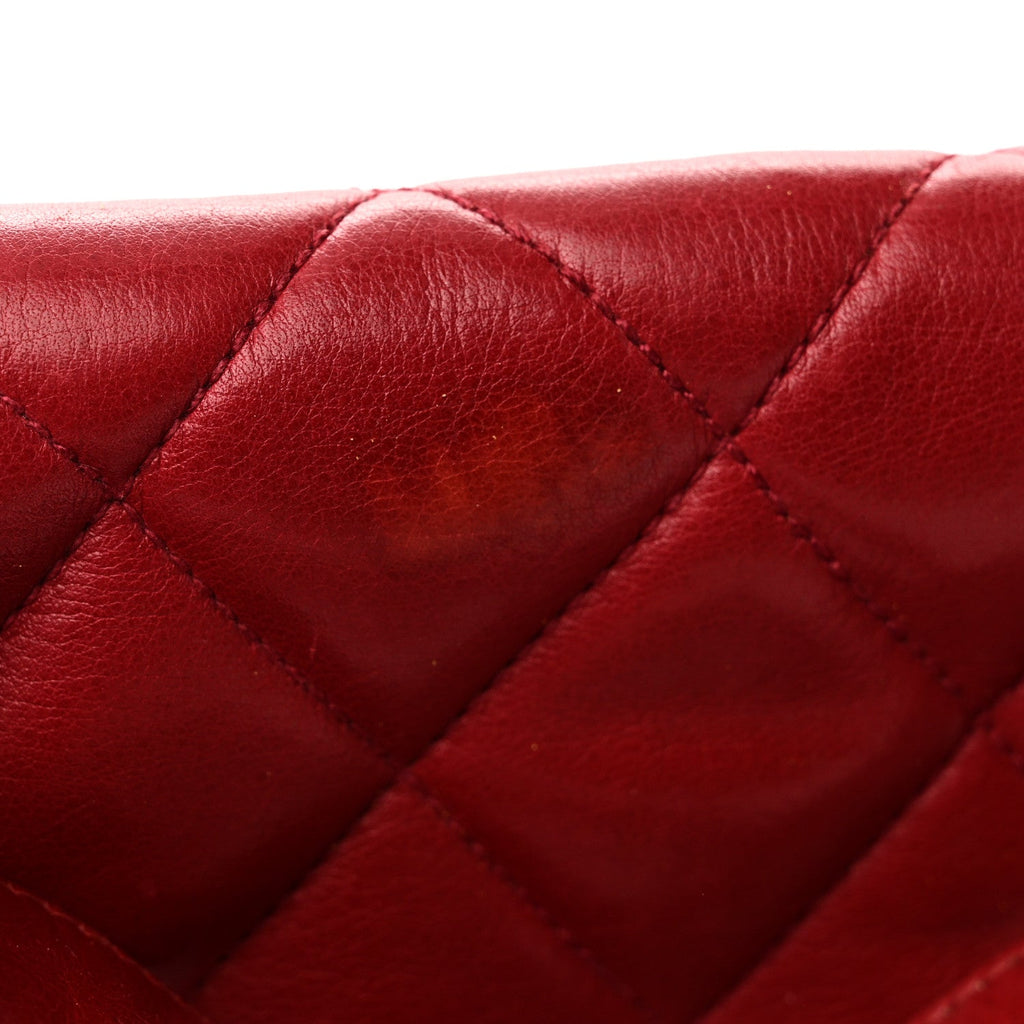 Lambskin Quilted Flap Waist Belt Bag 75 30 75 30 Red
