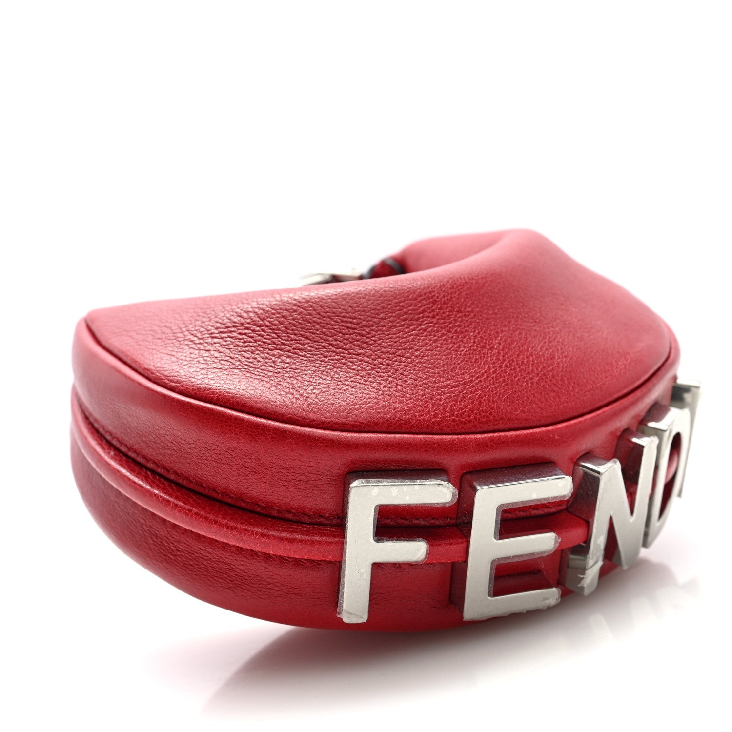 Vitello Grace New Matte Nano Fendigraphy Hobo Charm Scarlet Sage