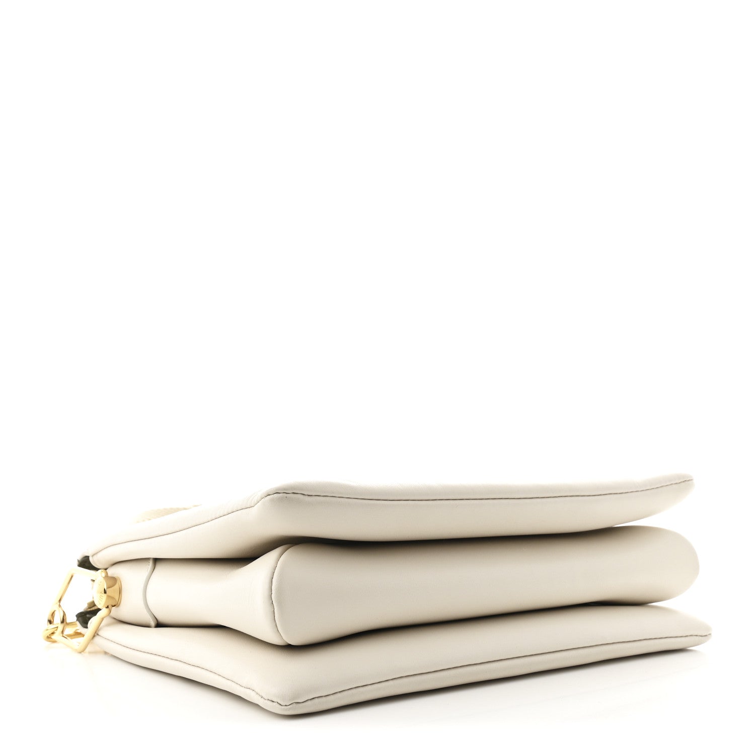Lambskin Embossed Monogram Coussin PM Cream