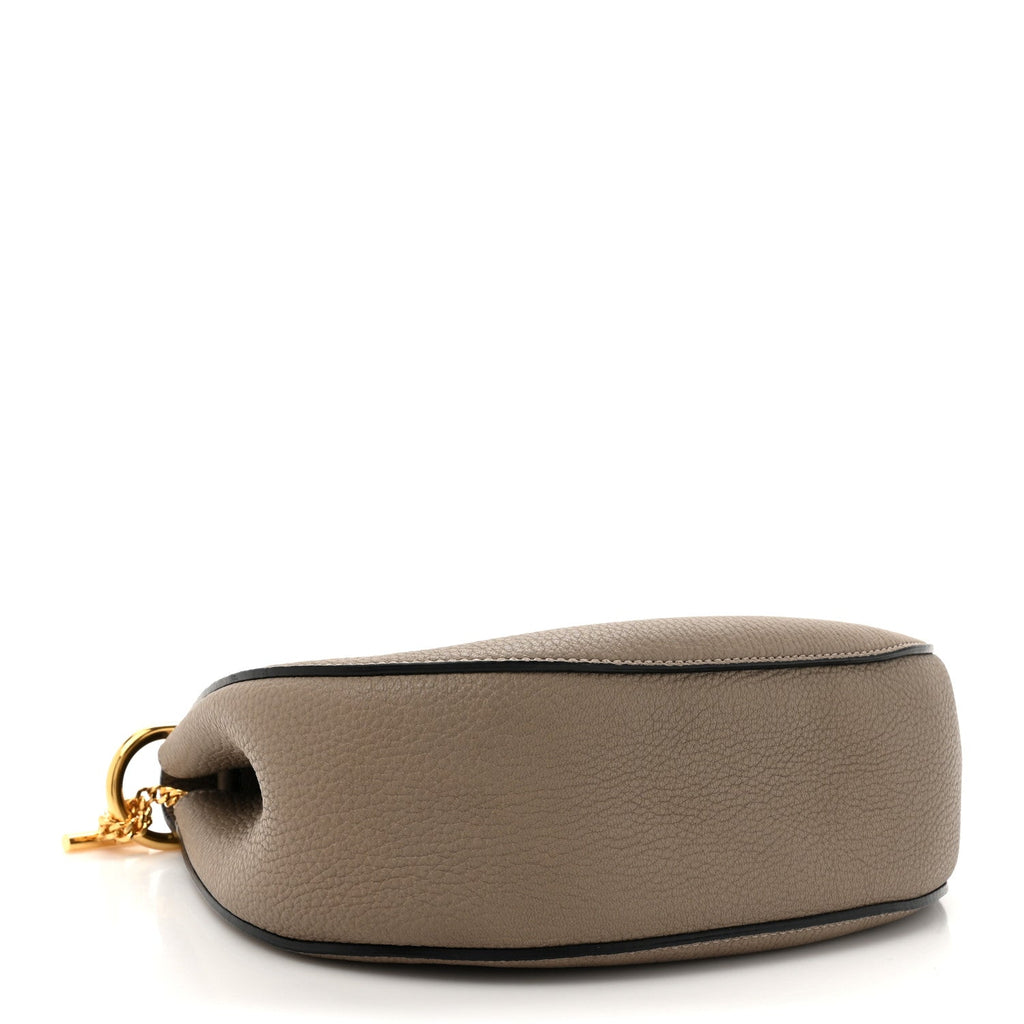Grained Lambskin Mini Drew Shoulder Bag Motty Grey