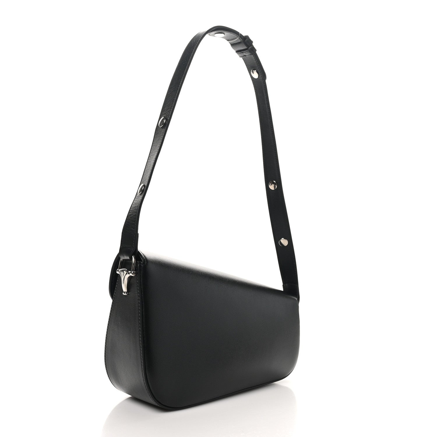 Calfskin Small Horsebit 1955 Asymmetric Shoulder Bag Black