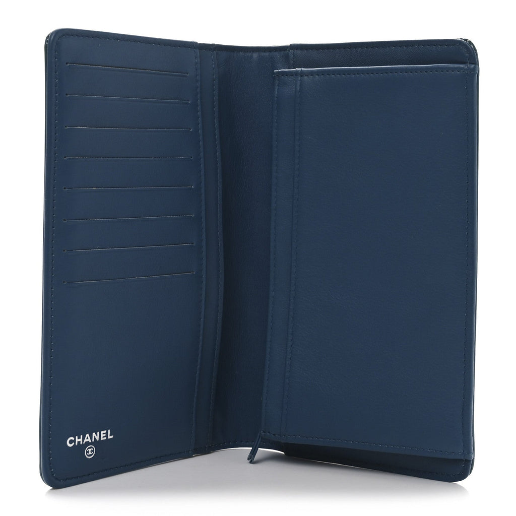 Patent CC Trousse Maquil Yen Wallet Blue