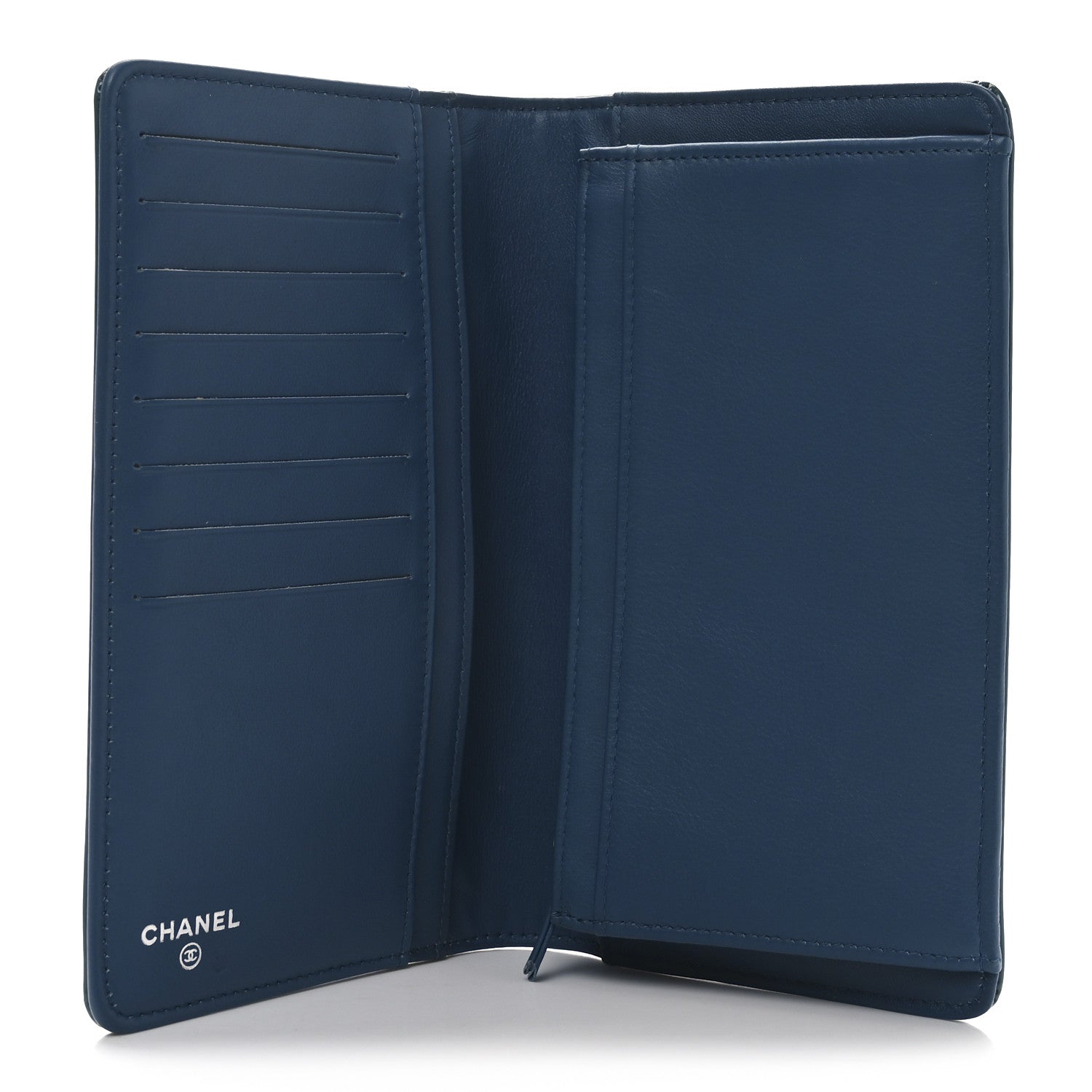 Patent CC Trousse Maquil Yen Wallet Blue