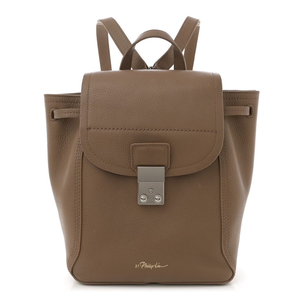 Pebbled Calfskin Pashli Backpack Mushroom