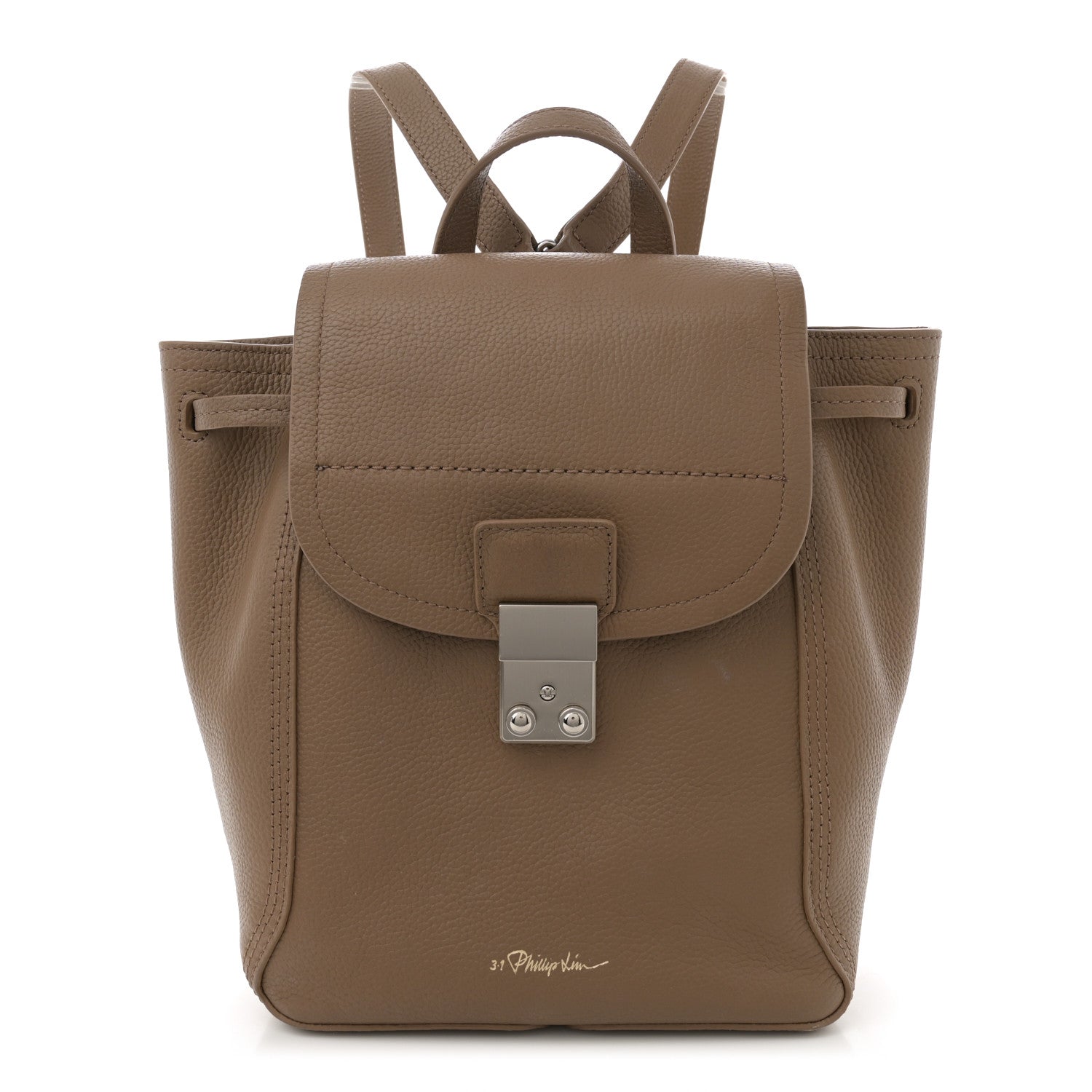 Pebbled Calfskin Pashli Backpack Mushroom