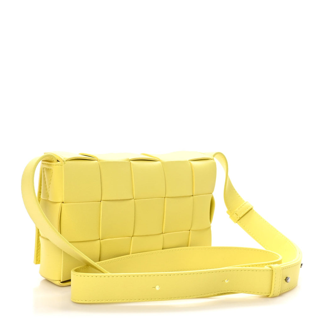 Lambskin Maxi Intreccio Small Cassette Crossbody Bag Sherbert
