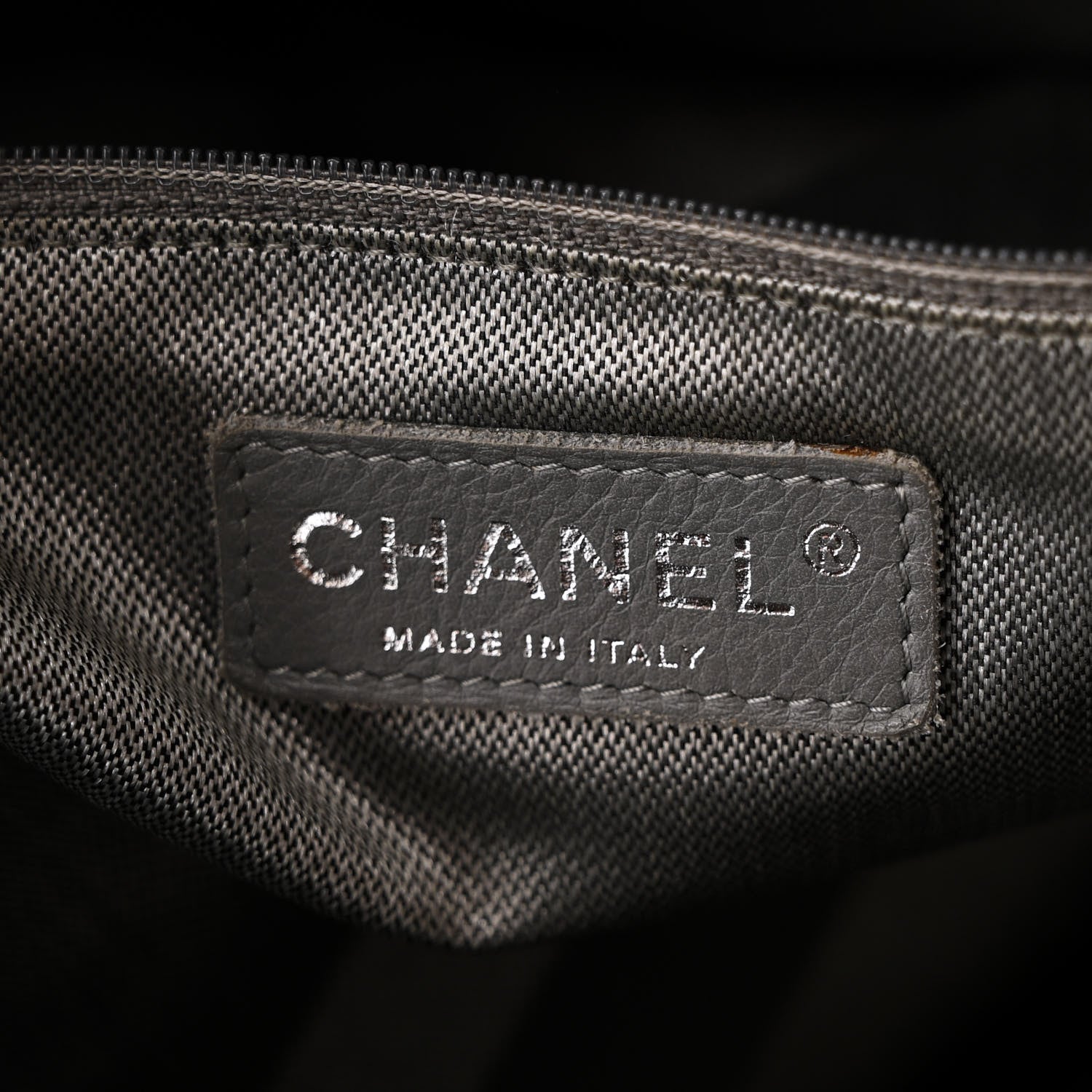 Lambskin Vertical Quilted Large Mademoiselle Tote Black