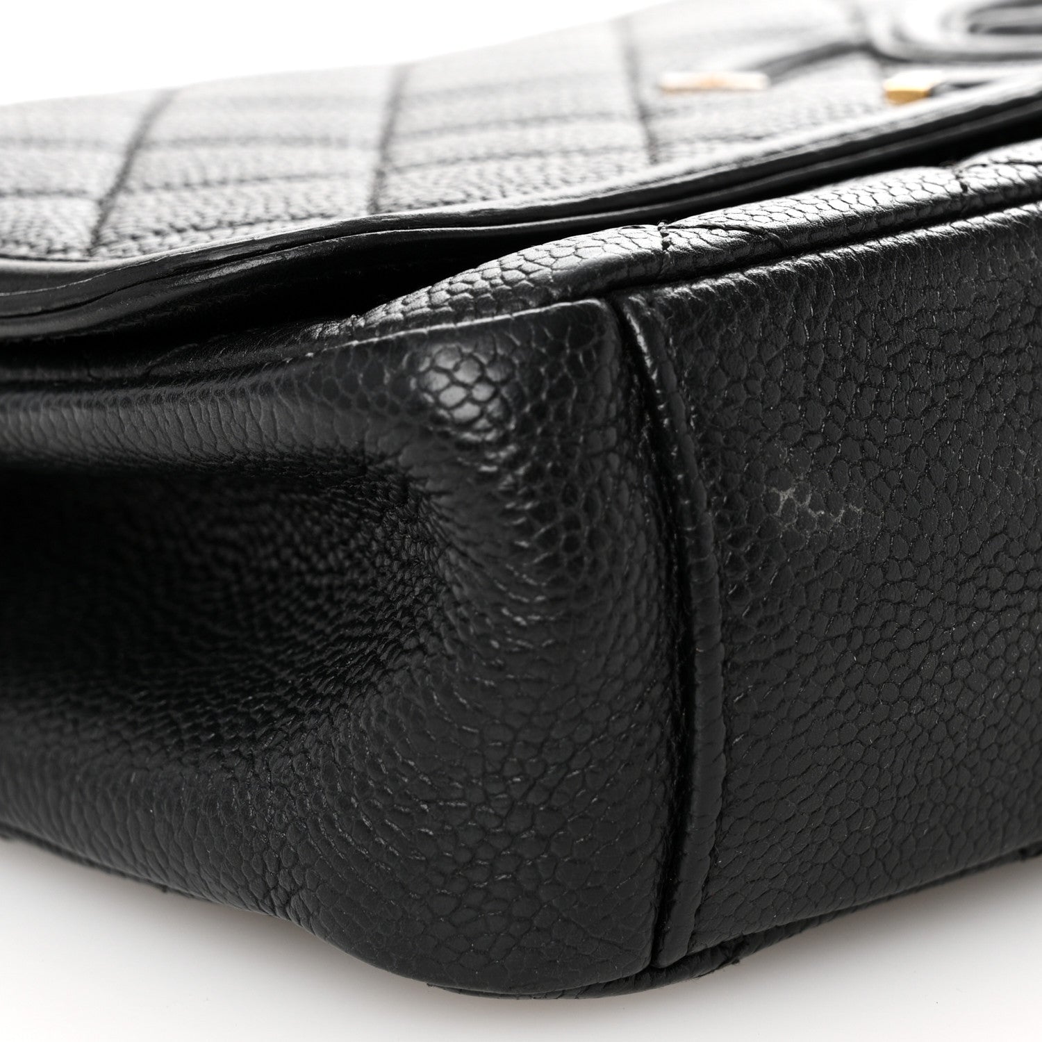 Caviar Quilted Medium CC Filigree Flap Black