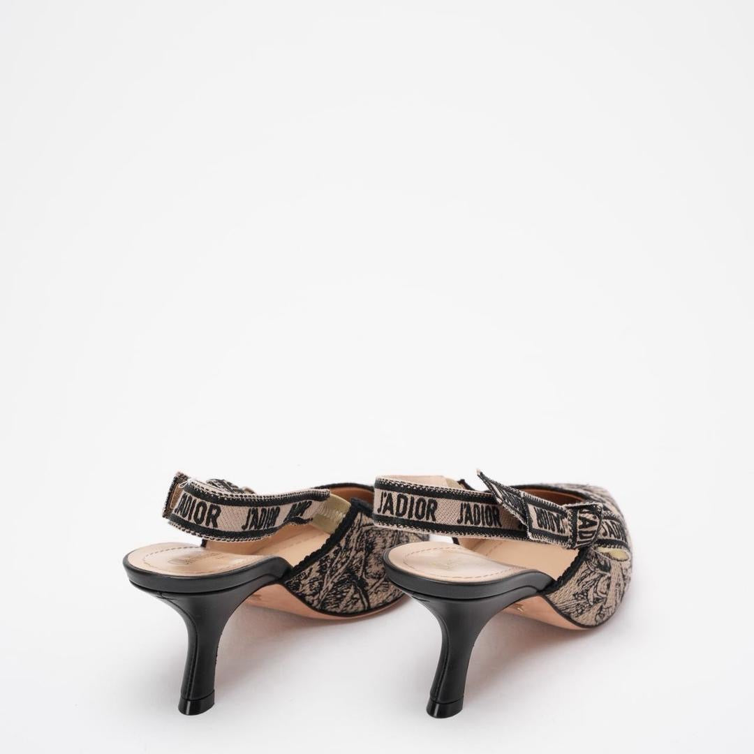Christian Dior Toile De Jouy J'Adior Pumps 38 Hazelnut Black