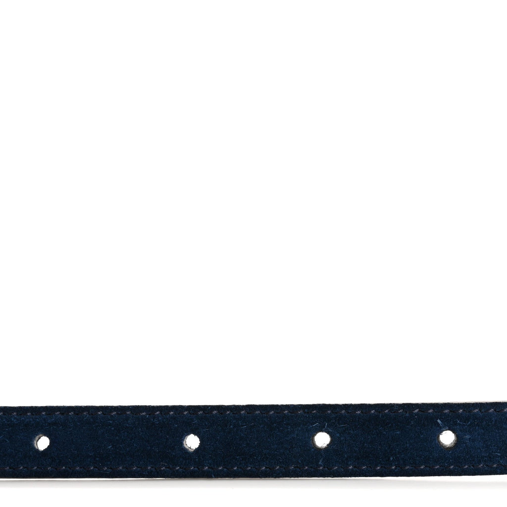 Suede Calfskin Torchon Double G 15mm Belt 90 36 Blue Agata