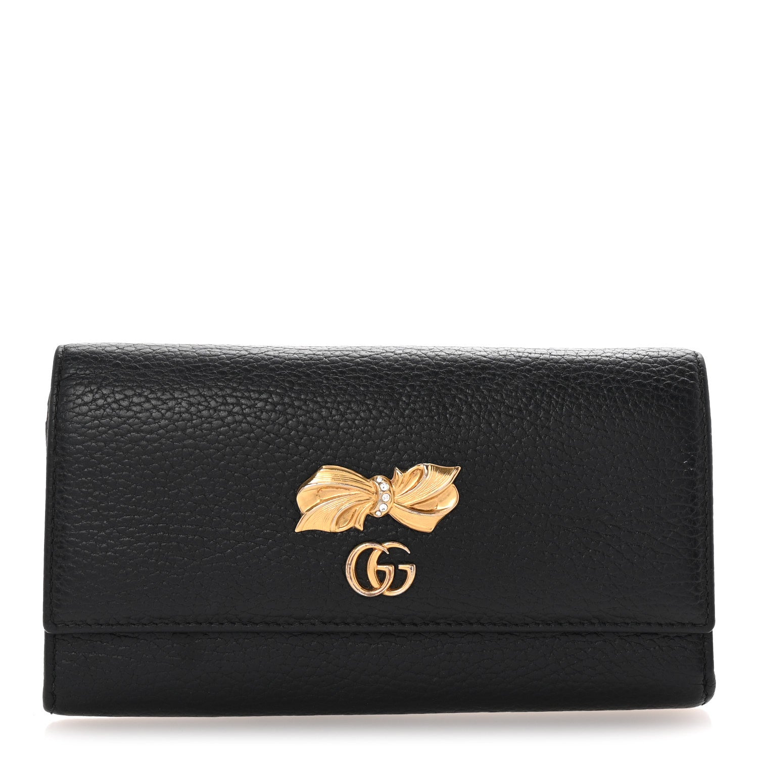 Calfskin Garden Continental Wallet Black