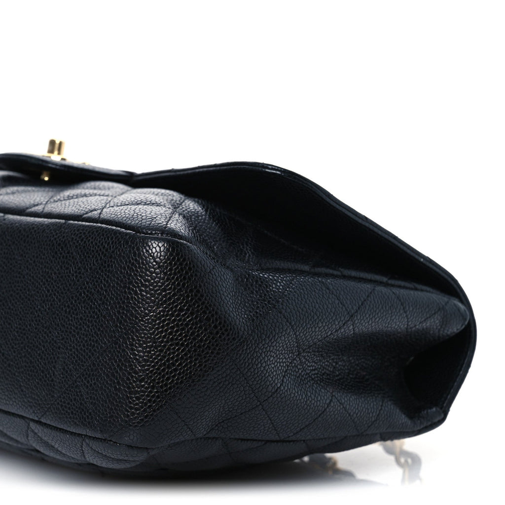 Caviar Quilted Jumbo Single Flap Black