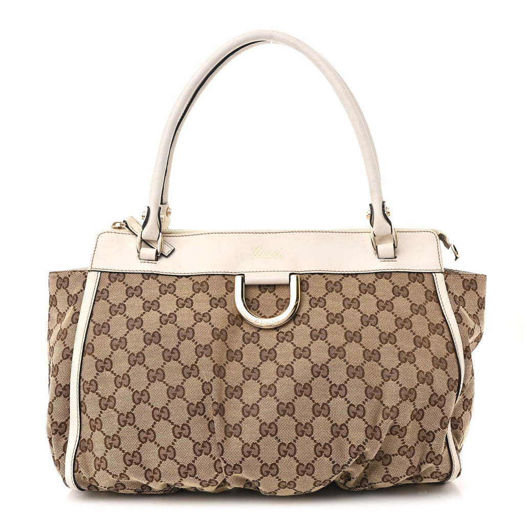 Monogram D Gold Tote Off White