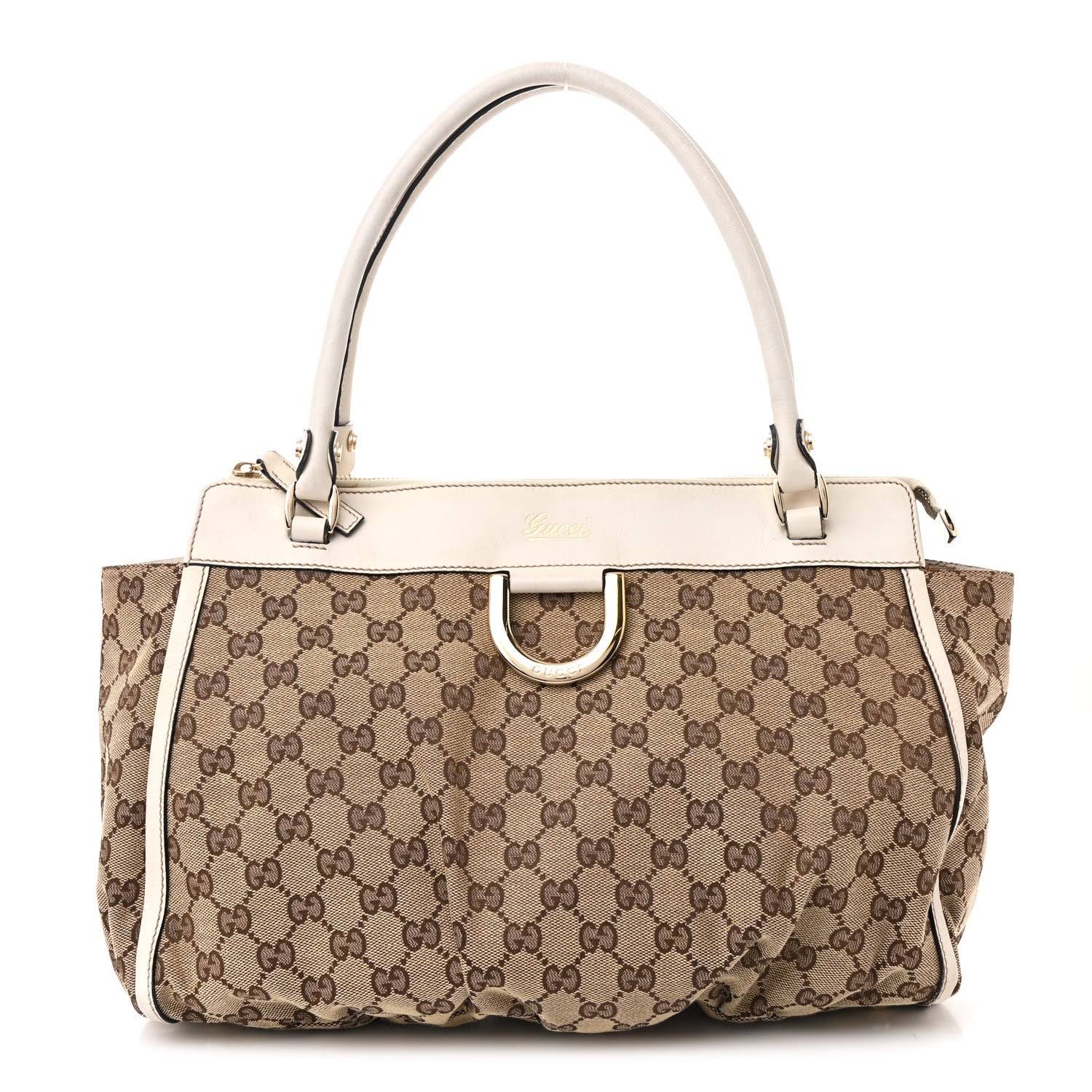 Monogram D Gold Tote Off White