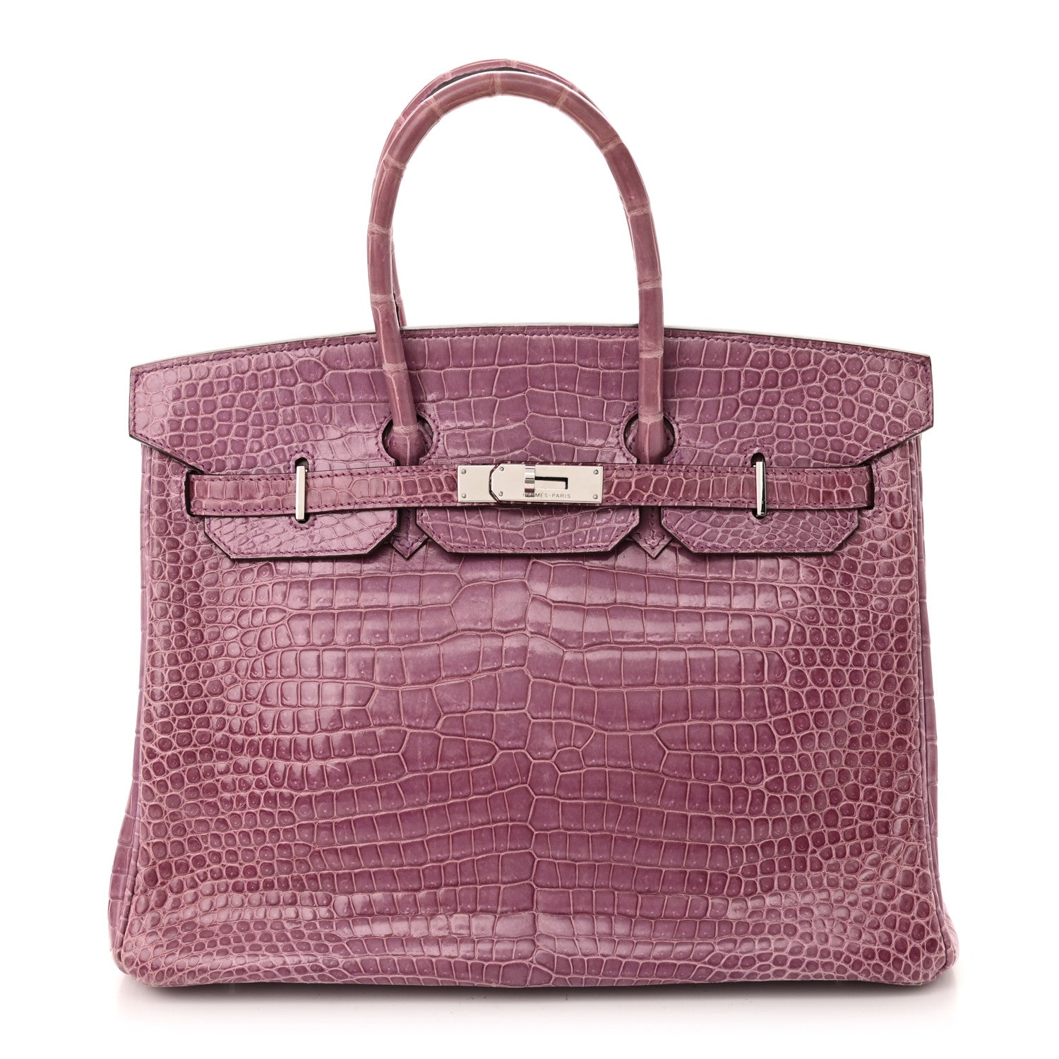 Shiny Porosus Crocodile Birkin 35 Violet