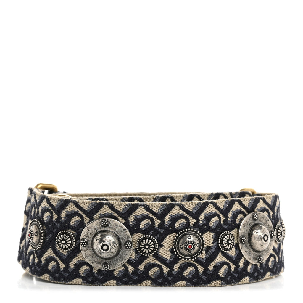 Oblique Studded Shoulder Strap Blue